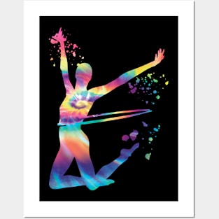 Gymnast with hoop Rhythmic Gymnastics Posters and Art